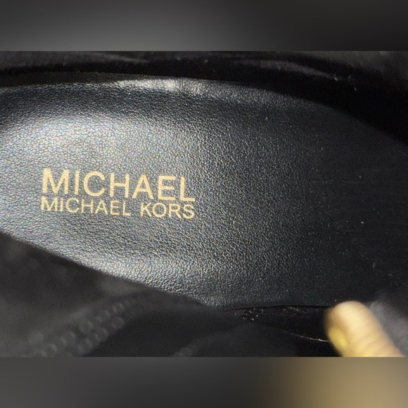 MICHAEL KORS Geller Patent Leather Rubber Wedge‎ Booties  black Size 7M - Picture 12 of 12